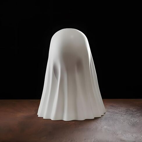 1/2/5PCS Halloween Ghost Figurines - Cute Resin Ghost Statue Decor with Love Heart & Finger, Spooky Home Office Desktop Ornament for Indoor Halloween Decorations C in Saudi Arabia