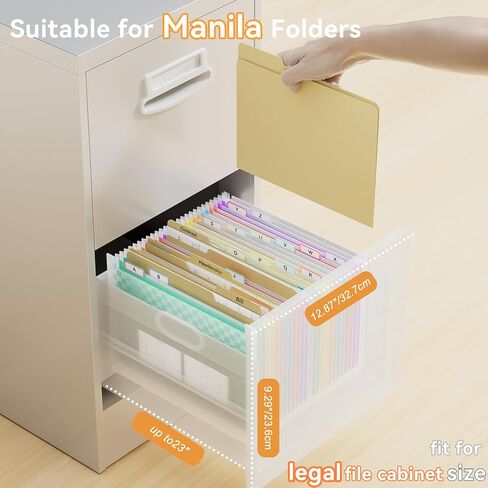 ThinkTex 26-Pocket Accordion File Organizer, Upright & Open Top in Saudi Arabia