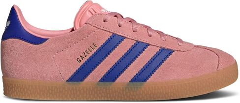 أحذية adidas Gazelle J Big Kid ، شبه الوردي الشرارة/الأزرق لوسيد الأزرق ، الحجم 5.5 in Saudi Arabia