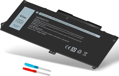 53WH Type H5CKD 15V Laptop Battery for Dell Inspiron 5300 5301 5401 5408 5501 5508, 7306 7506 2-in-1 Silver Series, Vostro 5300 5301 5401 5402 Replacement for P129G P129G002 7T8CD 07T8CD TXD03 in Kuwait