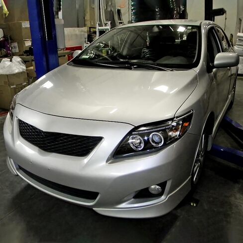 المواصفات Thuning Black LED Dual Angel Eyes Projector المصابيح الأمامية المتوافقة مع 2009-2010 Toyota Corolla ، مجموعة مصابيح الأمامية اليمنى + اليمين. in Saudi Arabia