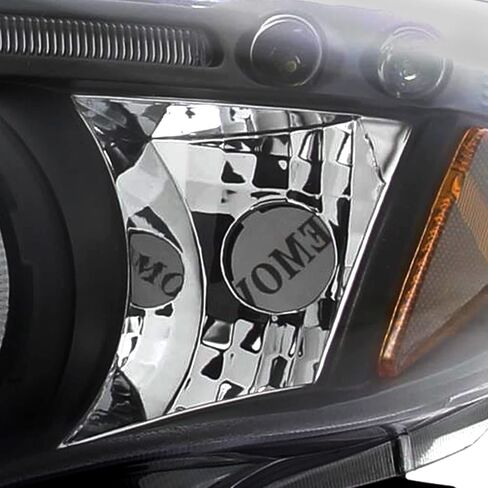 المواصفات Thuning Black LED Dual Angel Eyes Projector المصابيح الأمامية المتوافقة مع 2009-2010 Toyota Corolla ، مجموعة مصابيح الأمامية اليمنى + اليمين. in Saudi Arabia