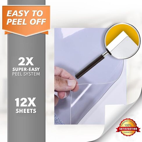 Anti Cat Scratch Furniture Protector-12 Pack Single Side Couch Protector for Cats, Self-Adhesive Cat Tape for Furniture, Clear Cat Scratch Deterrent for Furniture Door Walls in Saudi Arabia
