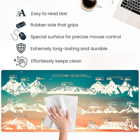 Floral Desk Matt for Desktop, Office Desk Pad Floral Pattern, Floral Desk Mat, Big Desk Pad, Extended Gaming Mouse Pad in Kuwait