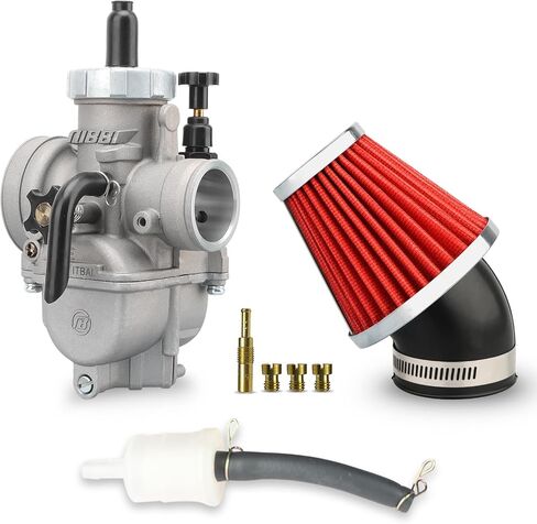 NIBBI PE28 Carburetor Kit 28mm Carburetor Fit 200cc-250cc Motorcycle Engines for GY6 Dirt Bike Pit Bike ATV Scooter Moped Apollo SSR TTR KYMCO SYM TAOTAO in Saudi Arabia