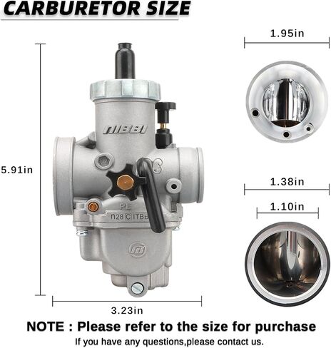 NIBBI PE28 Carburetor Kit 28mm Carburetor Fit 200cc-250cc Motorcycle Engines for GY6 Dirt Bike Pit Bike ATV Scooter Moped Apollo SSR TTR KYMCO SYM TAOTAO in Saudi Arabia