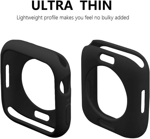 فتيرا رقيقة ناعمة TPU الصدمات الصدمات مقاومة للصدمات لسلسلة iWatch Apple Watch Series 10 أسود 46 مم in Kuwait