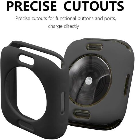 فتيرا رقيقة ناعمة TPU الصدمات الصدمات مقاومة للصدمات لسلسلة iWatch Apple Watch Series 10 أسود 46 مم in Kuwait
