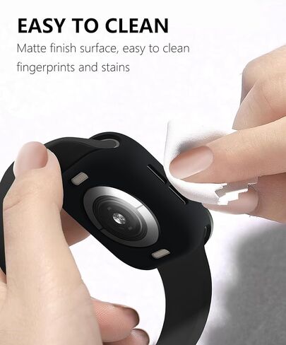 فتيرا رقيقة ناعمة TPU الصدمات الصدمات مقاومة للصدمات لسلسلة iWatch Apple Watch Series 10 أسود 46 مم in Kuwait