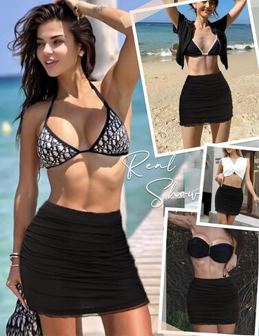Avidlove المرأة مثير تنورة Ruched Bodycon طبقة مزدوجة نادي تنورة الخس تقليم تنورة مكتب تنورة تنورة صغيرة in Kuwait