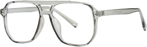 Retro Oversized Square Glasses for Women Men Big Square Aviator Blue Light Eyeglasses in Kuwait