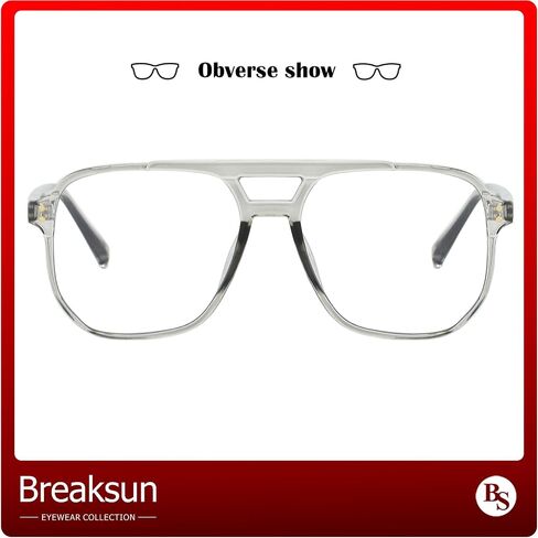 Retro Oversized Square Glasses for Women Men Big Square Aviator Blue Light Eyeglasses in Kuwait