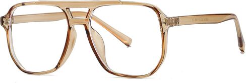 Retro Oversized Square Glasses for Women Men Big Square Aviator Blue Light Eyeglasses in Kuwait