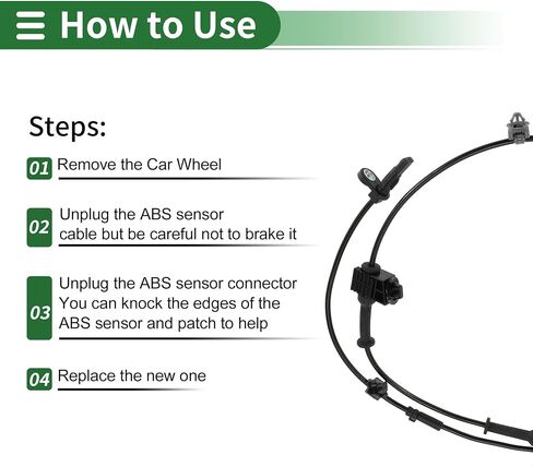 Motoforti ABS Wheel Speed Senor ABS Sensor Anti-lock Braking System Sensor for Mazda CX-5 2017-2020 No.KA0G4370X Front Left Right in Saudi Arabia