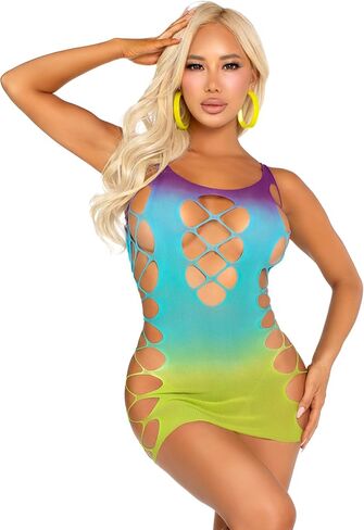 Leg Avenue Women's Seamless Ombre Faux Lace Up Mini Dress in Saudi Arabia