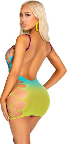 Leg Avenue Women's Seamless Ombre Faux Lace Up Mini Dress in Saudi Arabia