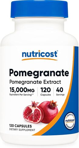 Nutricost Pomegranate Extract (15000 mg Equivalent) 120 Capsules - 40 Servings in Saudi Arabia