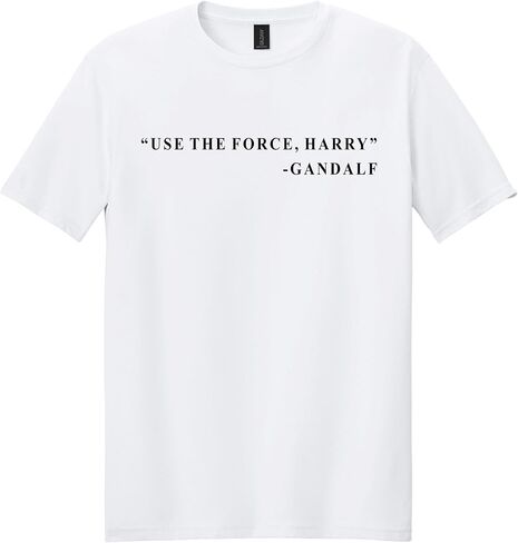 “Use The Force Harry" Gandalf Hilarious Joke Printed T-Shirt, Gift for Cotton Short Sleeve Funny Tee in Kuwait