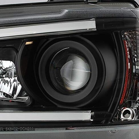 AKKON - For 2011-2014 Dodge Charger Black Bezel LED Daytime Running Lights Tube/Strip [Halogen Type] Projector Headlights LH+RH in Saudi Arabia
