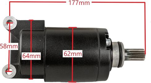 RedCap Heavy-Duty Starter Motor with Wire for Manual 6-Speed Jonway Vitacci GTX 250 EFI 250cc GY6 Engines Motorcycle ZS165FMM in Saudi Arabia