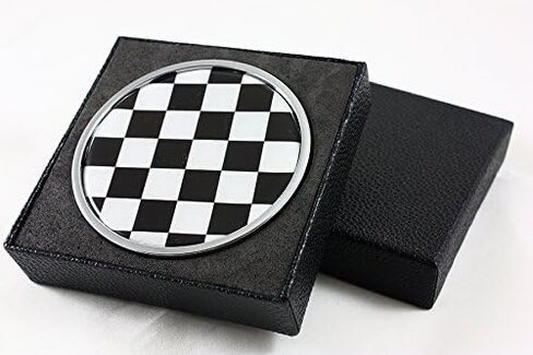 for Mini Cooper S Countryman Paceman Black White Checkered Front Grill Emblem Badge in Saudi Arabia