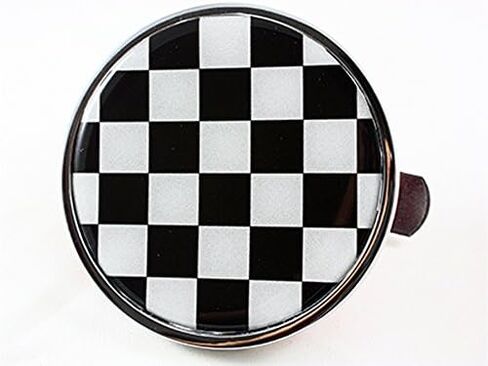 for Mini Cooper S Countryman Paceman Black White Checkered Front Grill Emblem Badge in Saudi Arabia