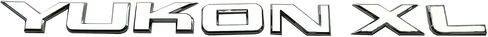 1pc Liftgate/Door Letter Nameplate Emblem Suv HD شارة رياضة متوافقة مع Yukon XL (Chrome) in Kuwait
