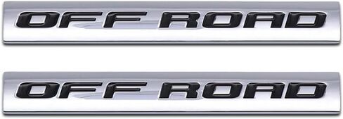 2PCS كروم السيارة المعدنية جذع على الطريق شارة AWD 4WD Auto Logo Door All Wheel Drive Badge Truck Coup Coupe Sticker (Silver & Black) in Kuwait