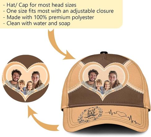 Worlds Best Dad Ever Hat, Dad Hats for Men, Personalized Baseball Cap American Flag Patriotic Veteran Hat in Saudi Arabia