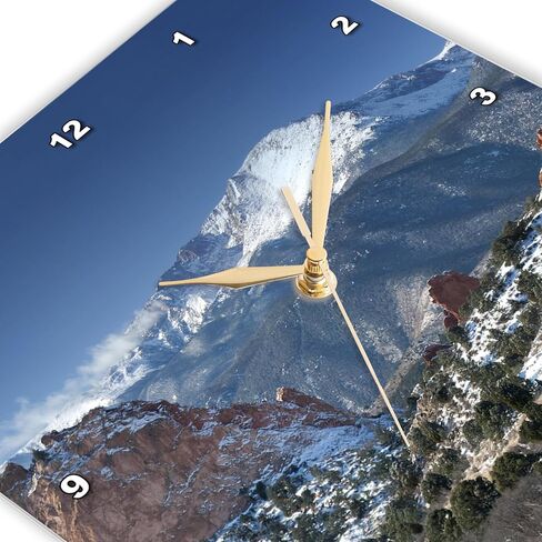 3dRose DPP_38673_1 Colorado Mountains Pikes Peak Wall Clock, 10 by 10-Inch in Saudi Arabia