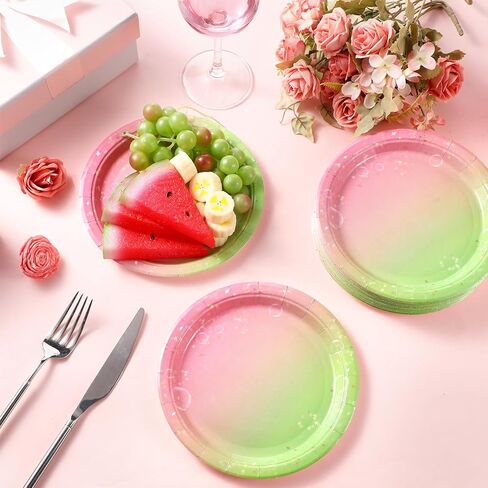 Zhehao 50 Pcs Hawaiian Paper Plates Hawaiian Birthday Party Plates Aloha Disposable Paper Plates Tropical Luau Party Decorations Summer Hawaiian Party Decorations in Kuwait