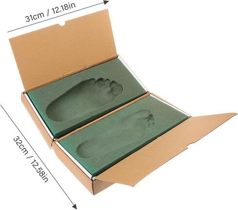 GLEAVI Box Foot Molding Box Foam Foot Mold Casting Kit Foot Casting Kit DIY Footprint Foam Mold Foot Orthotic Mold Shoe Inserts Insole Foot Impression Foam Kit Carton 3D Bellows Manual in Saudi Arabia