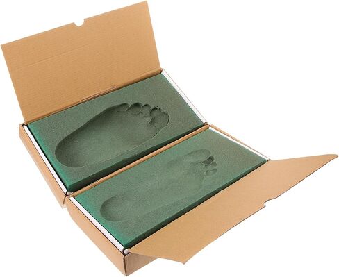 GLEAVI Box Foot Molding Box Foam Foot Mold Casting Kit Foot Casting Kit DIY Footprint Foam Mold Foot Orthotic Mold Shoe Inserts Insole Foot Impression Foam Kit Carton 3D Bellows Manual in Saudi Arabia