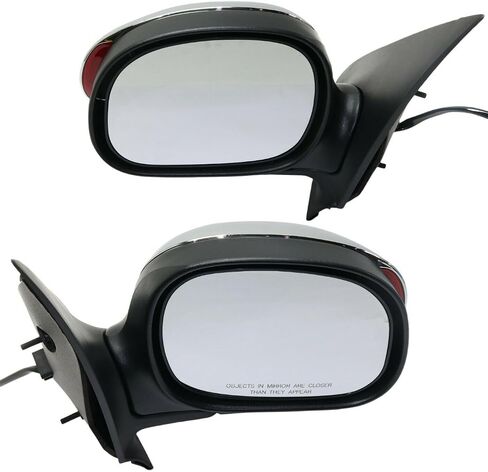 2pcs Left & Right Side Chrome Power Non-Heated Operate Manual Folding Exterior Door Rear View Mirror 1L3Z17682Ba 15631112 SET-FD185CR-S in Saudi Arabia