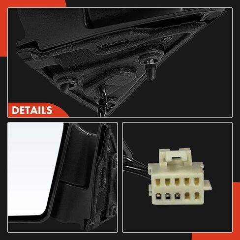 A-Premium Side Power Side Power Mirror-متوافقة مع شيفروليه بليزر 1999-2005 ، S10 1999-2004 & GMC Jimmy 1999-2001 ، Sonoma 1999-2004 & Oldsmobile Bravada-طي يدوي غير محشور in Kuwait