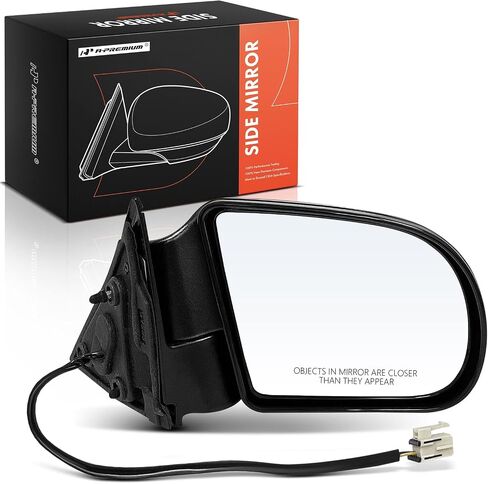A-Premium Passenger Side Power Door Mirror - Compatible with Chevrolet Blazer 1999-2005, S10 1999-2004 & GMC Jimmy 1999-2001, Sonoma 1999-2004 & Oldsmobile Bravada - Non-Heated Manual Folding in Saudi Arabia