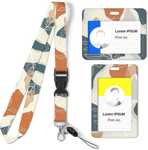 حبل لشارات الهوية ، 2 حزمة حامل شارة معرف أفقي ورأسي ， أزياء نمط طباعة الألوان الرجال والنساء الحبل الشحري لشارات الهوية ， المحيط الأزرق in Kuwait