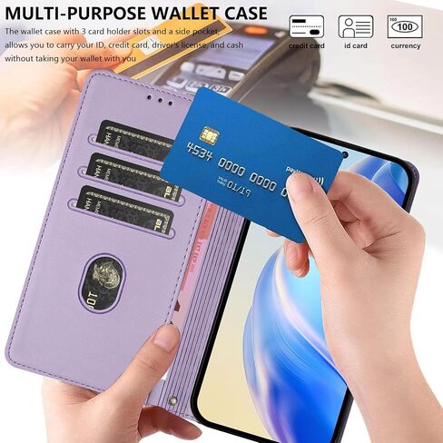 بالنسبة إلى Moto G Stylus 5G 2024 Case Wallet ، فتحات حامل بطاقة حظر RFID ، غطاء واقٍ من الجلد ، غطاء واقعي ، حزام معصم ، حالة هاتف Motorola Moto G Stylus 5G 2024 -PRPLE in Saudi Arabia