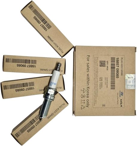 أصلية OEM 18857-09085 شمعات الإشعال ، مجموعة من 4 ، متوافقة مع Hyundai Santa Fe 2019-2020 ، Sonata 2018-2019 ، Kona 2022-2023 ، Elantra 2022-2024 ، Kia Optima 2019-2020 in Kuwait