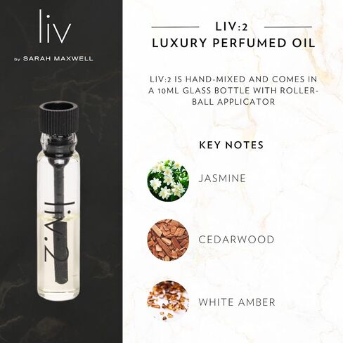 Sarah Maxwell Beauty LIV:2 Luxury Perfumed Oil for Women - 10ml Roll On Fragrance Oil with Metal Rollerball Applicator. Fresh, Fruity & Radiant Scent. Vegan, Paraben Free & Cruelty Free. Pack of 1 in Saudi Arabia