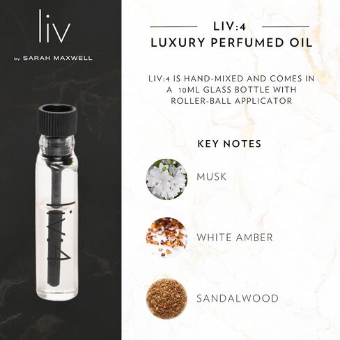 Sarah Maxwell Beauty LIV:2 Luxury Perfumed Oil for Women - 10ml Roll On Fragrance Oil with Metal Rollerball Applicator. Fresh, Fruity & Radiant Scent. Vegan, Paraben Free & Cruelty Free. Pack of 1 in Saudi Arabia
