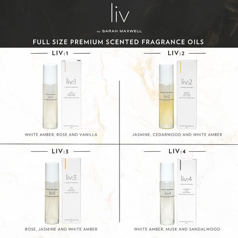 Sarah Maxwell Beauty LIV:2 Luxury Perfumed Oil for Women - 10ml Roll On Fragrance Oil with Metal Rollerball Applicator. Fresh, Fruity & Radiant Scent. Vegan, Paraben Free & Cruelty Free. Pack of 1 in Saudi Arabia