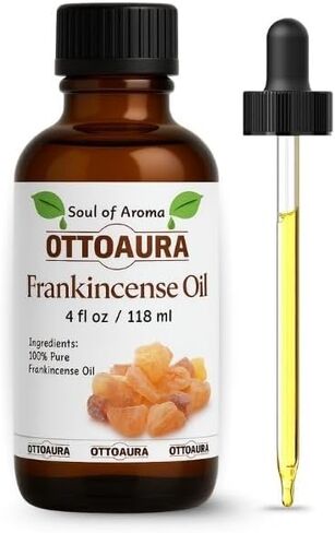 زيت اللبان الأساسي - 4 Fl Oz / 118ml - 100 ٪ من الدرجة النقية والطبيعية والعلاجية ، مثالية لاستخدام الناشر والعلاج العطري in Saudi Arabia