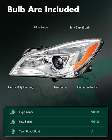 SCITOO Headlight Assembly Fit for Buick Regal 2014-2017 Headlamps Driver Side in Saudi Arabia