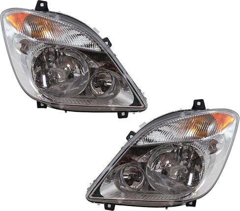 السائق Garage-Pro والمصباح الأمامي لجانب الراكب لـ Mercedes Benz Sprinter 2500 BASE 2010-2013 يناسب العداء 3500 هالوجين مع لمبة (S) يحل محل# 68012120AA 9068201661 68012121AA 9068201561 in Saudi Arabia