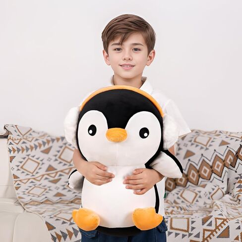 16 "لطيف من طيور البطريق الكبرى أفخم وسادة ناعمة وسادة ، والحيوانات البطريق الكبير محشو بالحيوانات ديكور غرفة ، وهدية للفتيات والفتيان عيد الميلاد ، وعيد الميلاد in Kuwait