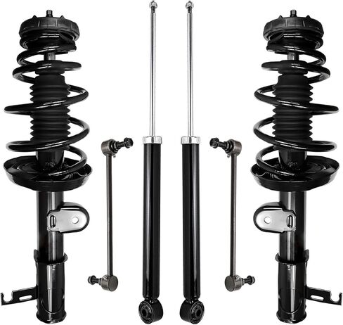 Detroit Axle - 6pc Struts Shock Absorbers Kit for 2011-2012 Chevrolet Cruze Volt, Front Struts w/Coil Springs Sway Bars Rear Shock Absorbers Replacement in Saudi Arabia