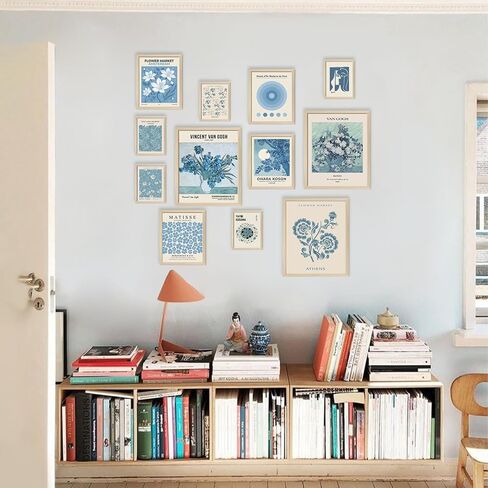 AROUTDE LIGHT Blue Wall Art Matisse Modern Wall Decor Coquette Coquette Aealthetic Blue Pictures Gallery Prints for Living Room Bedroon Dorm Set of 12 ( in Saudi Arabia