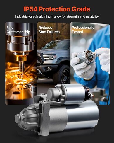 Vevor Starter 6494 ، استبدال المحرك المبدئي متوافق مع Buick Rainier V8 5.3L 2004-2007 ، Cadillac Escalade V8 5.3L 2003-2005 ، Chevrolet GMC Isuzu Saab ، OEM 12568051 89-01-7440 8901740 SDR0270 in Kuwait