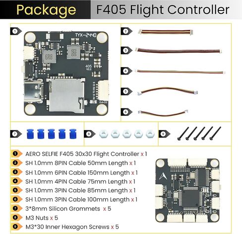 F405 V2 Flight Controller: BMI088 IMU, SPL06 Barometer, INAV/Ardupilot Support, DJI O3 FPV, 6 UART, 10 PWM Outputs, 5V/9V DC-DC Outputs, MicroSD Slot, 2-6S LiPo Compatible in Kuwait